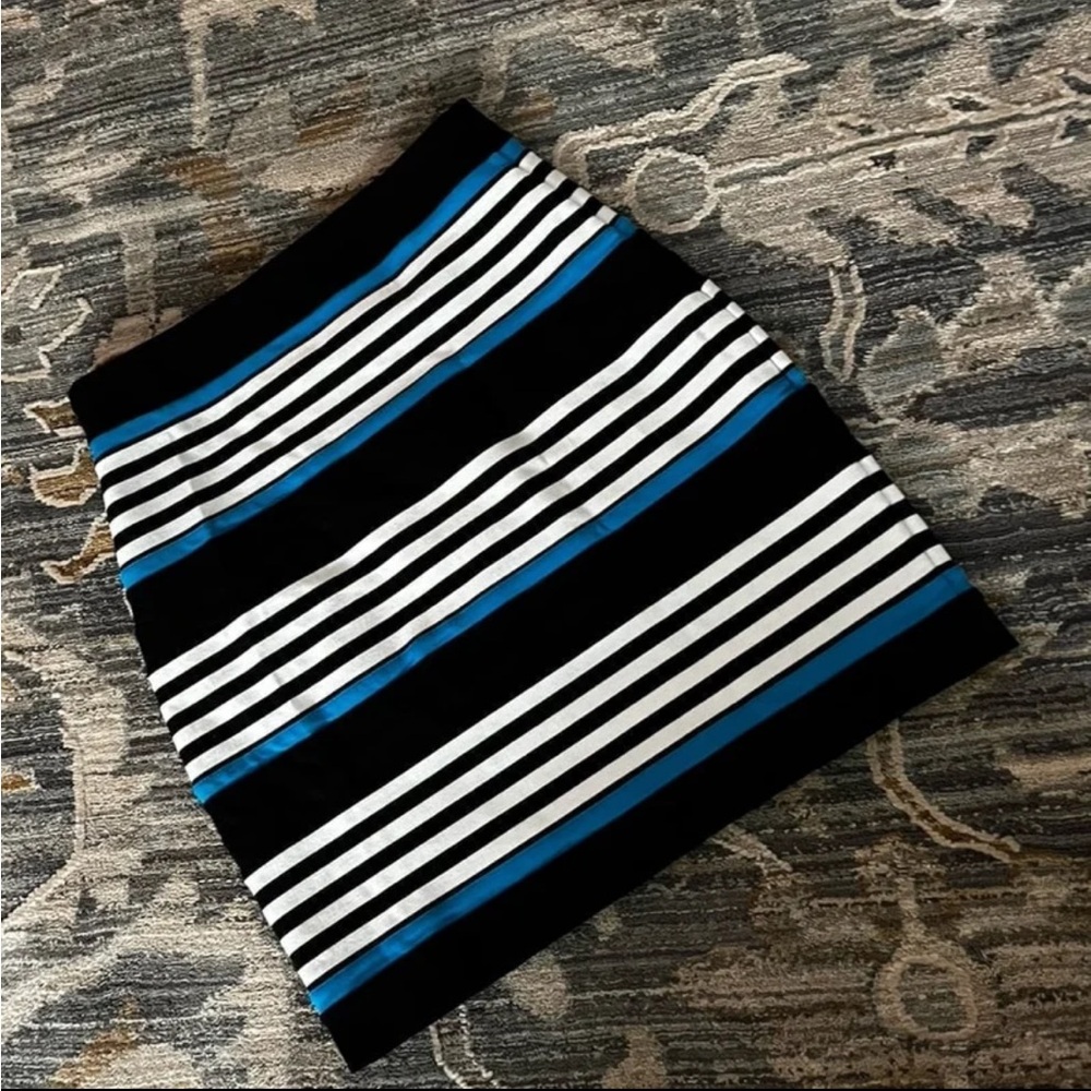 Express Striped Mini Pencil Skirt, Small